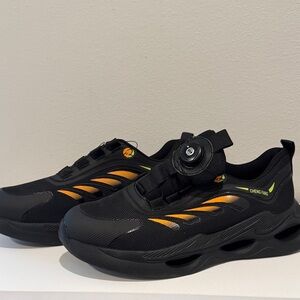 Black and Orange Sneakers with steel toe
